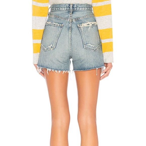 Agolde Dee Ultra High-Rise Denim Shorts - Picture 2 of 7